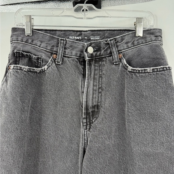 Old Navy Extra High-Rise Balloon Jeans Black Wash Size 10 - Picture 11 of 11